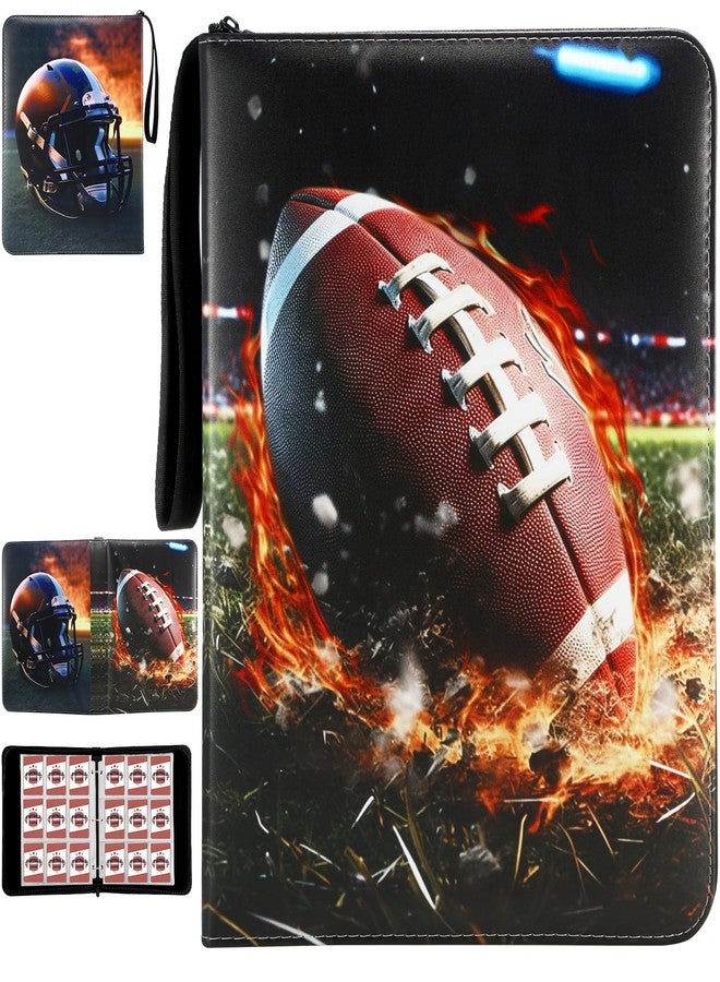 YDEPLVEO 900 Pocket Football Card Binder with Sleeves, Multicolor, 9 Pocket with 50 Removable Sleeves Zipper Book Folder Collector Album 3 Ring Binder Organizer Storage Kids Gift - Image 1